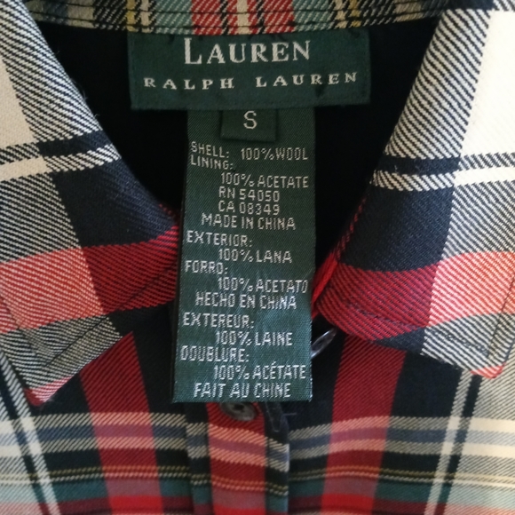 Lauren by Ralph Lauren Plaid Button Down S - Picture 3 of 7